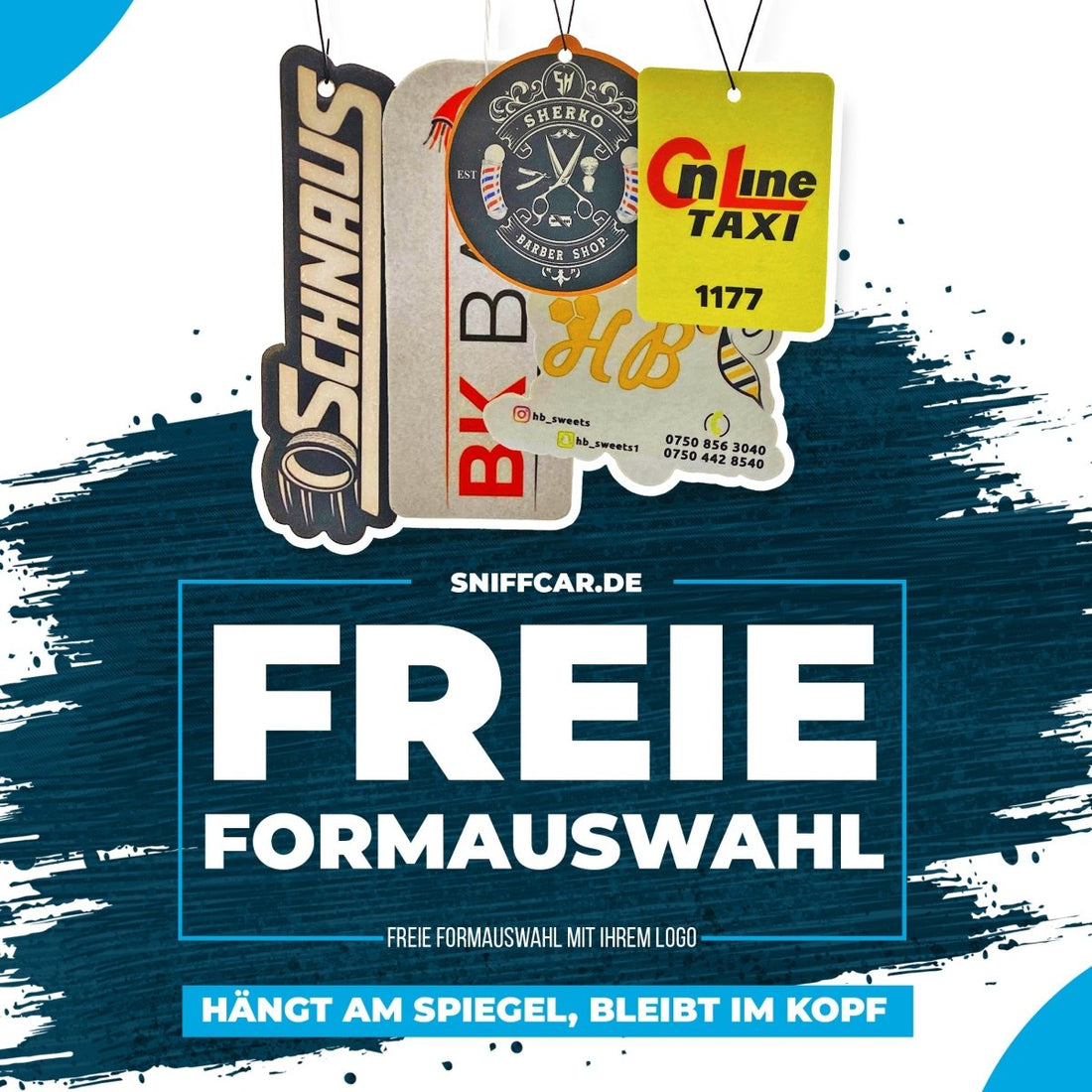 Eigenen Duftbäume bedrucken lassen Frühlingsfrische im Auto - SNIFFCAR