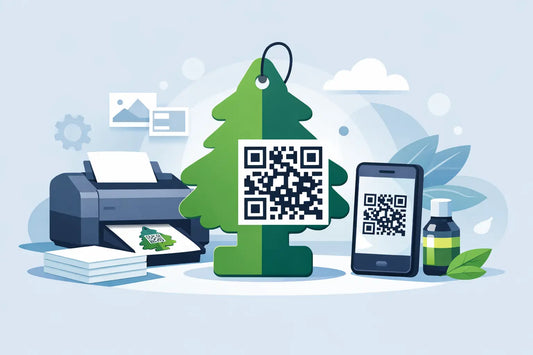 Duftbaum mit QR Code drucken lassen