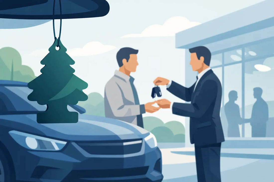 Duftbaum für Autohändler bei Fahrzeugübergabe
