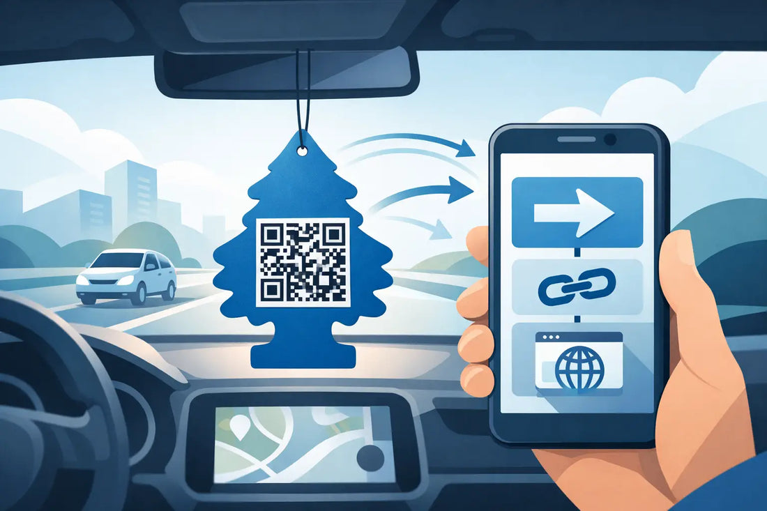 Duftbaum mit QR-Code bringt Kunden direkt weiter