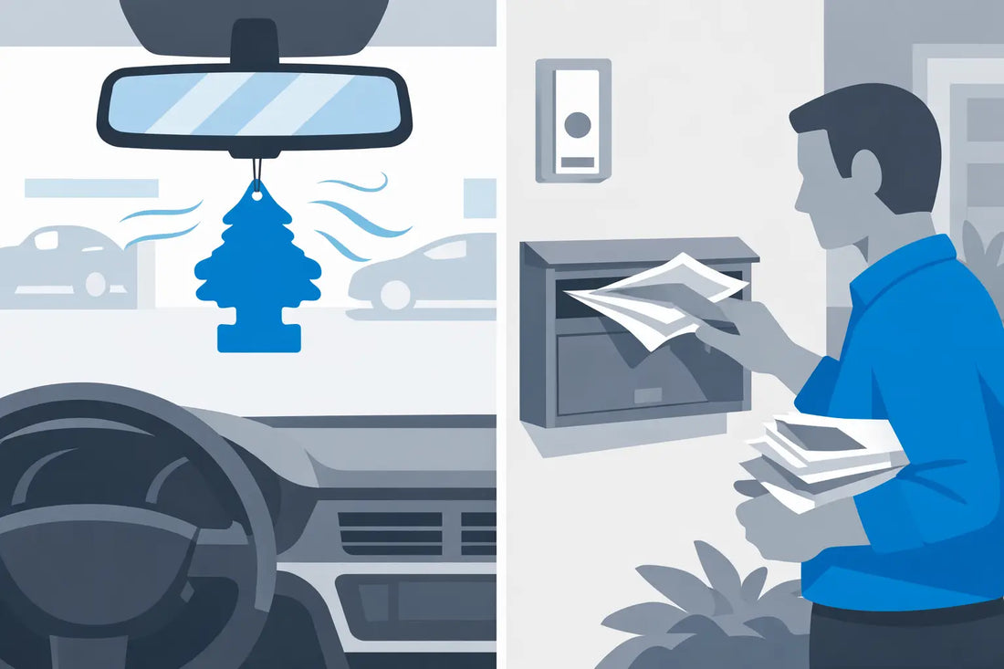Duftbaum versus Flyerwerbung - was wirkt länger?