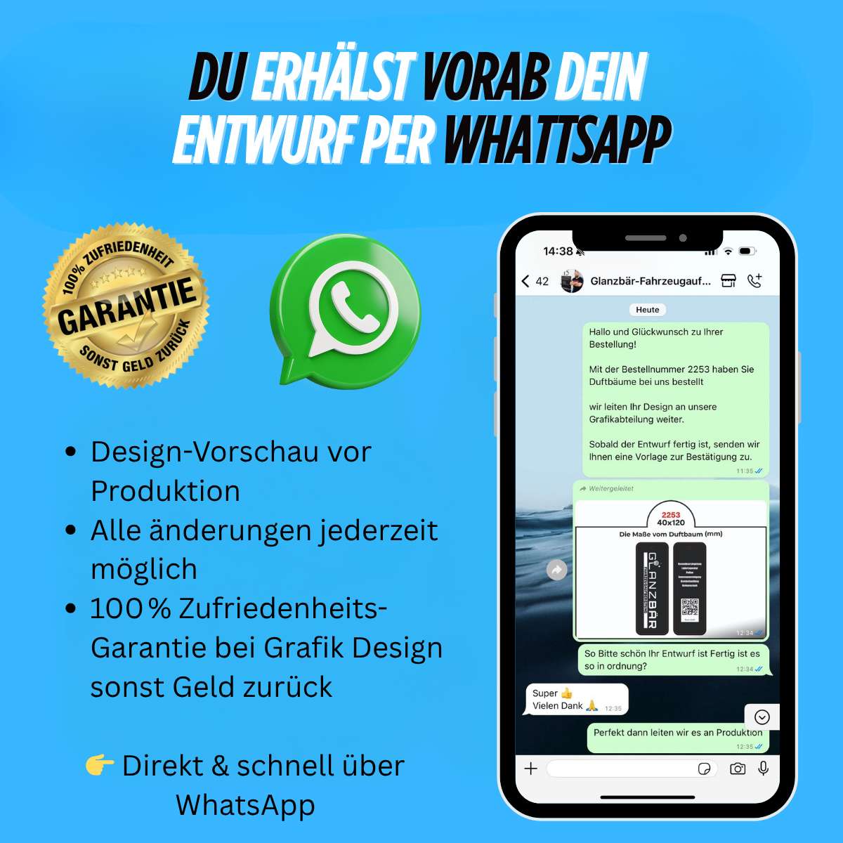 Duftbaum personalisiert – mit Ihrem Logo bedruckt