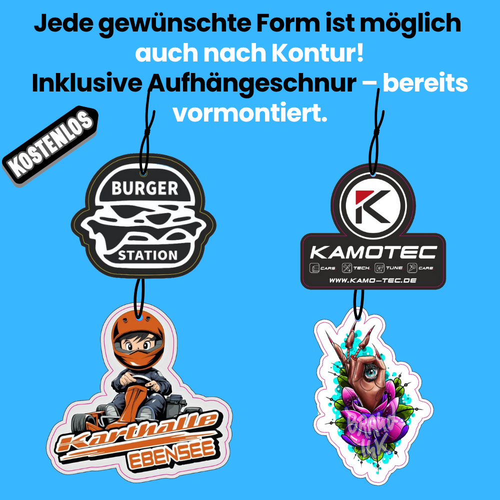 Duftbaum personalisiert – mit Ihrem Logo bedruckt